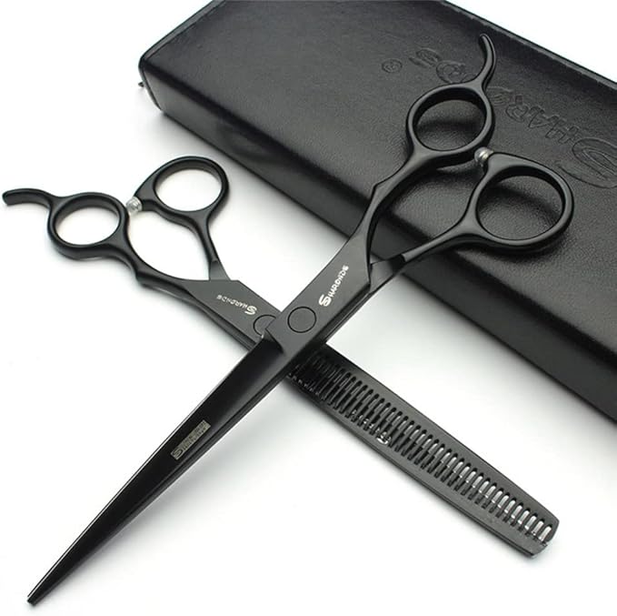 SHARONDS 7 Inch Stainless Steel Professional Barber Scissors Hair Thinning Scissors Hairdresser or Home Hairdresser Variant/Hybrid Scissors (7 inch-3pc)