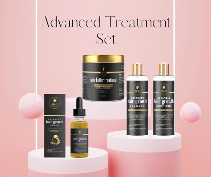 Effective Hair Growth Treatment: Biotin, Collagen, Protein and 38 Essential Oils for Longer, Thicker Hair. Moisturizes Scalp, Prevents Dandruff and Edges Loss. 60ML