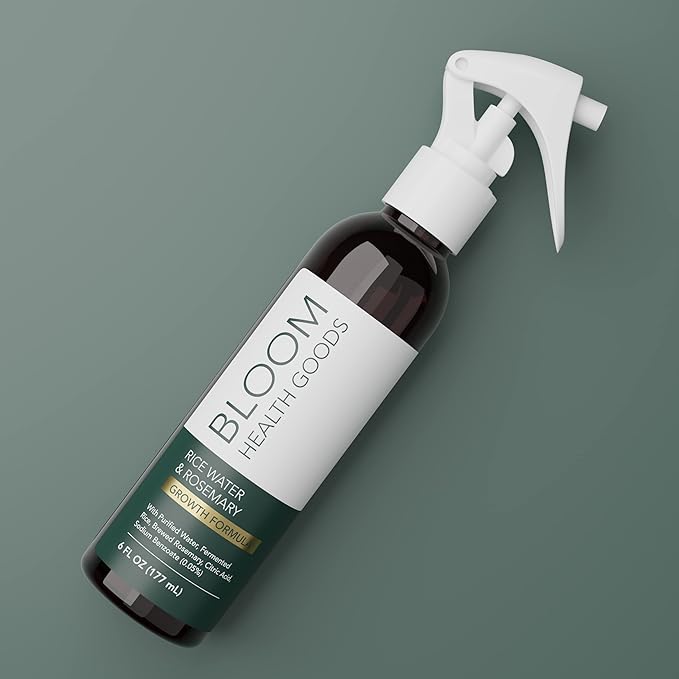 Rosemary & Fermented Rice Water Hair Growth Spray – Whole Plant Natural Ingredients for Strong, Healthy Hair (6 oz)