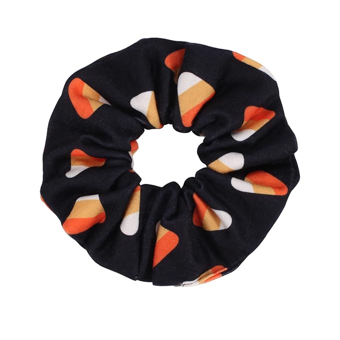 12PCS Halloween Hair ScrunchiesPumpkin Skull Ghosts Bat Star Moon Witch Hat Candy Candle Spider Web Hair Ties Elastics Scrunchy Gifts Ponytail Holder Accessories for Women Girls