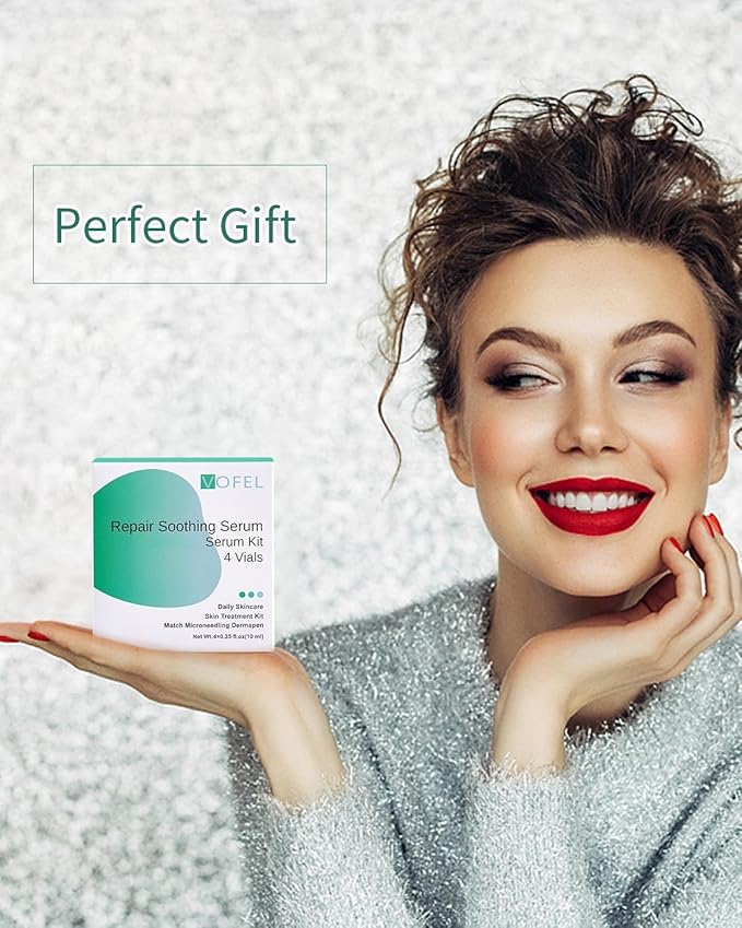 Centella Asiatica Serum for Face with Hyaluronic Acid Repair and Centella Serum for Face Moisturizer 0.35 oz 4 Vials (4pc repair kit)