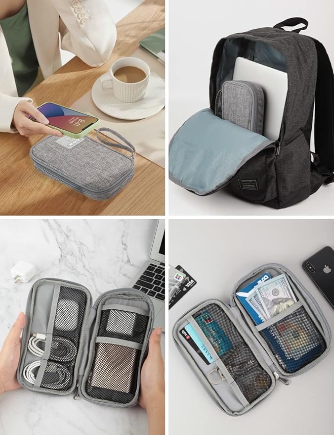 GOX Electronic Cable Organizer Travel Case Tech Pouch