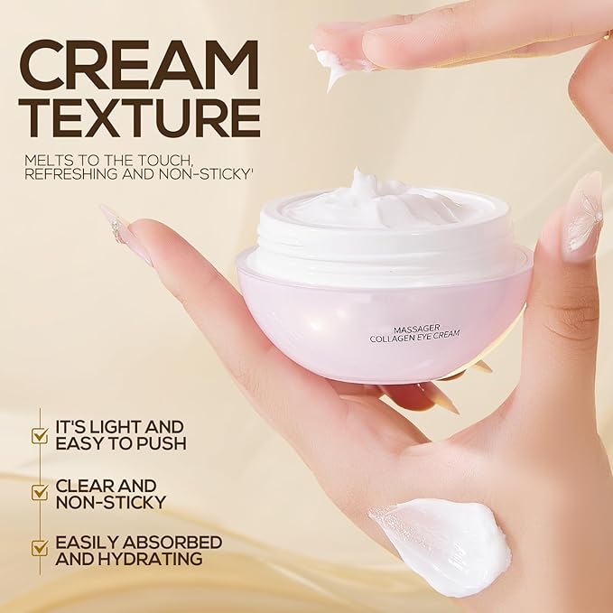 Ah-8 Firming Neck Cream and Massage Eye Cream, Neck Cream for Tightening and Firming, Eye Cream for Reduce Fine Lines and Diminish Dark Circles, Deep Moisturizing Skincare Day and Night Use