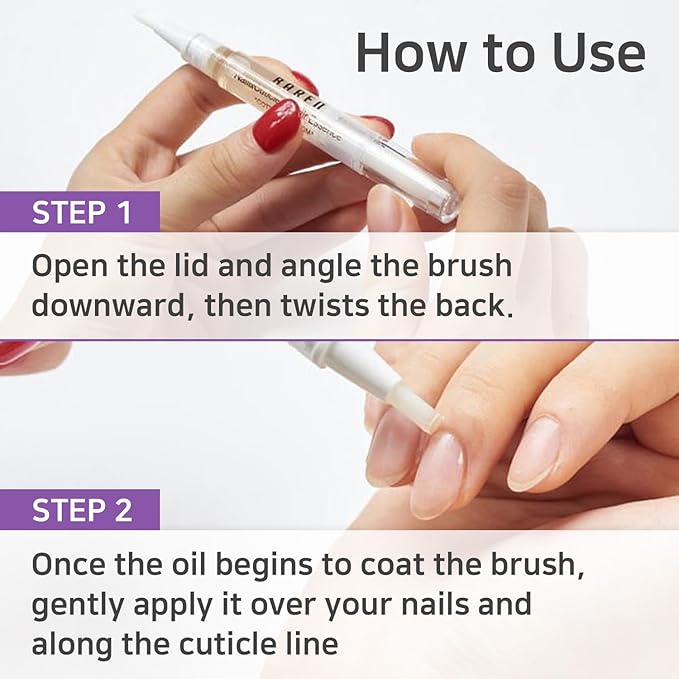 Baren Nail & Cuticle Oil Repair Essence Pen | Easy Pen Type | Strengthener for Damaged Nails | Korean Celebrity Nail Care Secret | Nail Growth Treatment with JoJoba Oil, Almond Oil, Vitamin E