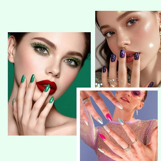 Acrylic Nail Brush Size #10, 100% Pure Kolinsky Nail Art Brushes for Acrylic Application, Sturdy Starry Handle Oval Shaped Nail Design Tools for Professional Manicure DIY, Green