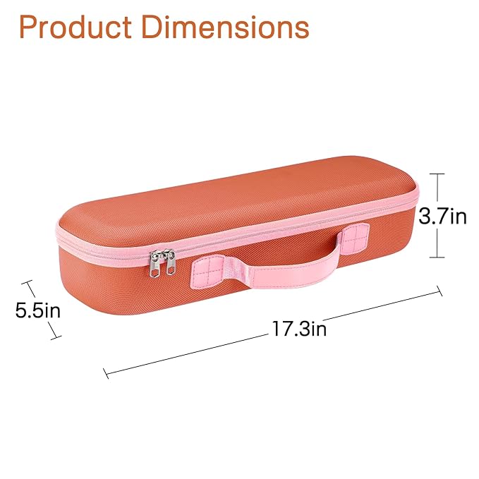 RAIACE Hard Storage Case Compatible with Dyson Airstrait Straightener, Travel Carrying Bag. (case only). (Red)