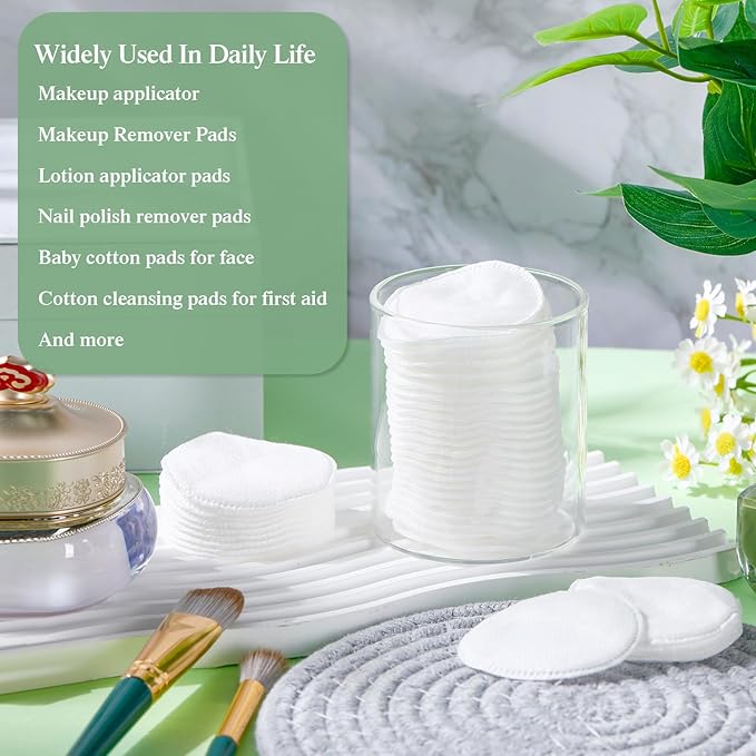 Maxcheck 3000 Pcs Cotton Rounds Bulk Exfoliating Rounds for Face Makeup Remover Cotton Facial Pads for Face Makeup Removal Toner Pads