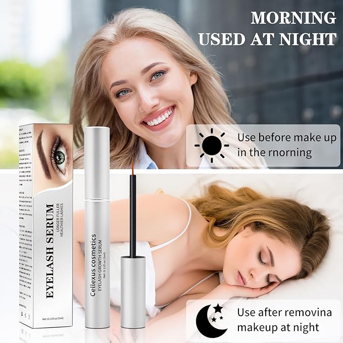 Eyelash Growth Serum,suitable for thicker and longer eyelashes and eyebrows - use eyebrow enhancer to create sweet eyelashes (3mL)
