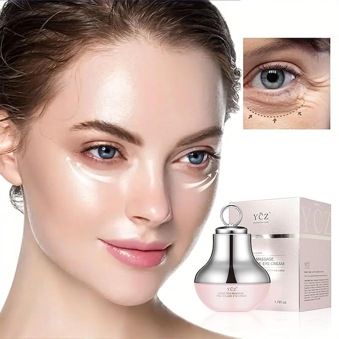 Ycz Electric Massage Eye Cream for Dark Circle, Firm and Smooth of Fine Lines, Tired Eye Refreshment with Gentle Vibration, for Anti-Wrinkle, Firming, Moisturizing