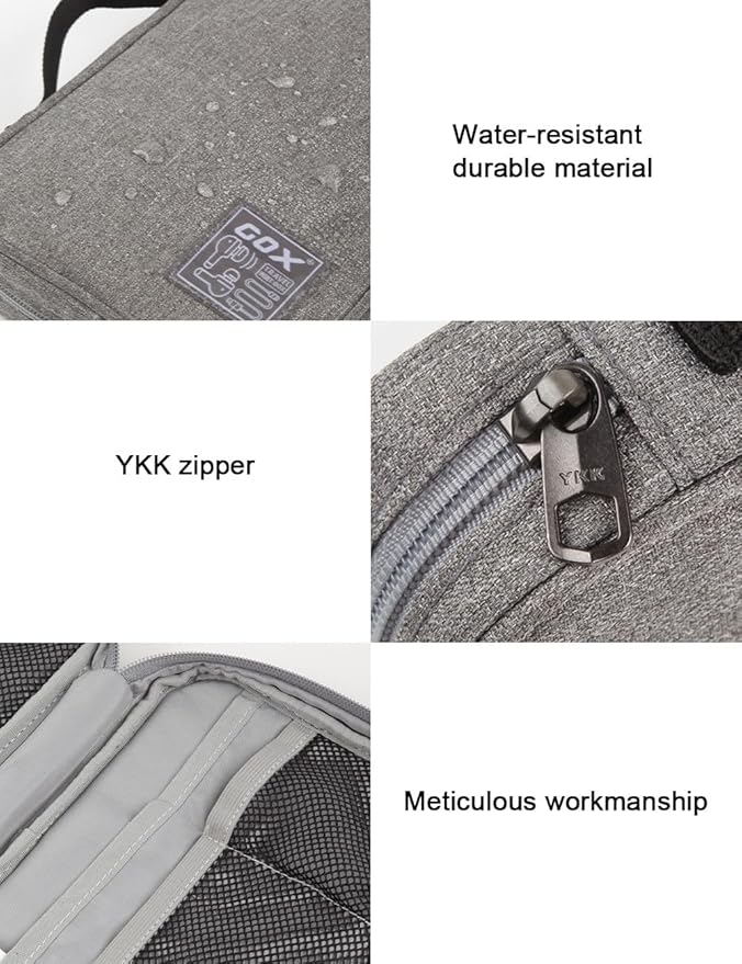 GOX Electronic Cable Organizer Travel Case Tech Pouch