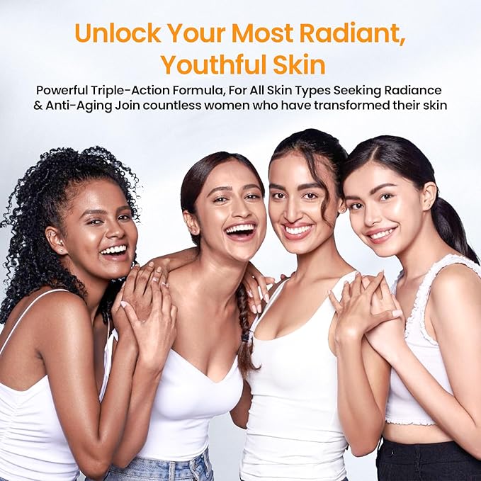 Super Vitamin C Serum for Face with Pure Hyaluronic Acid,Vitamin E,Tri-Peptide,B5, – Anti Aging, Dark Spot Remover & Collagen Booster – Hydrating, for Mature Skin – 1 fl oz