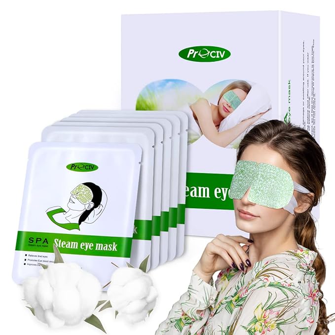 16 Packs Steam Eye Mask,Warm Eye Compress for Dry Eyes Sleep Mask,Hot Auto Heated Eye Masks Relaxing Items for Women Moist Heat for Eyes Soothing Eye Fatigue,Disposable EyeMask for SPA Essentials