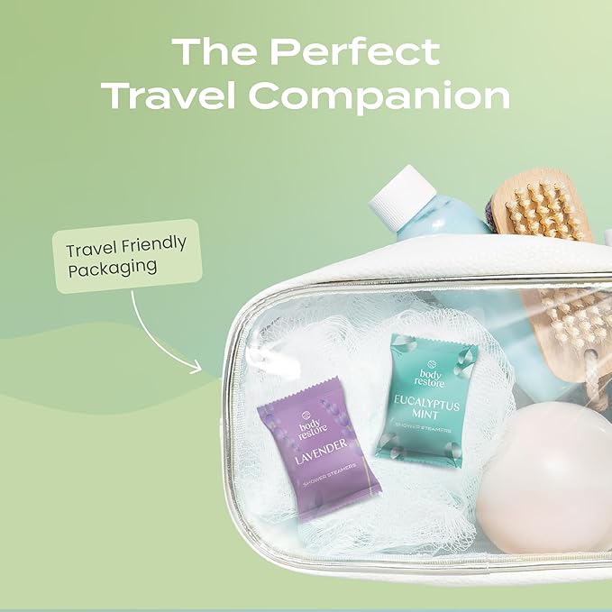 Body Restore Shower Steamers Aromatherapy 15 Pack - Christmas Stocking Stuffers, Birthday Gifts for Women, White Elephant, Relaxation, Self Care for Men - Tea Tree