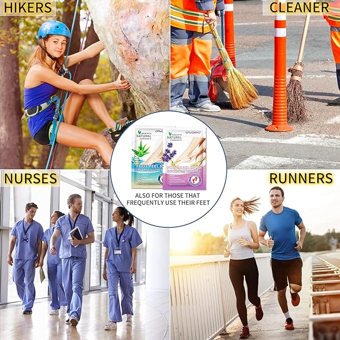 5 Pack Foot Peeling Mask,Exfoliator Peel Off Calluses Dead Skin Callus Remover,Foot Mask for Dry Cracked Feet,Foot Peel Masks for Men and Women Feet Peeling Mask for Stocking Stuffers