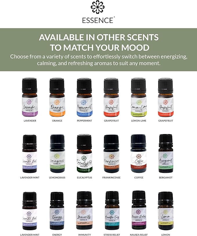 Essence Pearl Travel Case - Wearable Aromatherapy Kit with Nasal Diffuser Rings, Soaking Bay, and 5mL Essential Oil – Portable Wellness Gift Set for On?The?Go Self Care