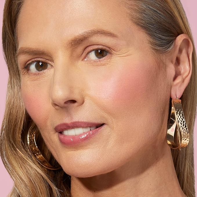 LAURA GELLER NEW YORK Baked Blush-n-Brighten Marbleized Blush for Cheeks - Rosé All Day - Natural Finish - Buildable Color