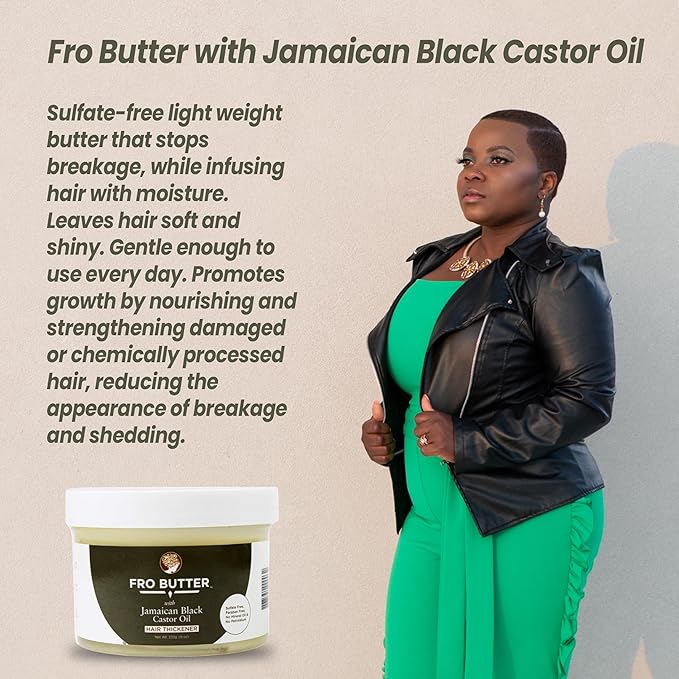 Jamaican Castor Oil Hair Thickener Treatment, Nourishing Extracts for Fast Hair Restoration, Shedding and Thinning Hair, Men and Women, Black