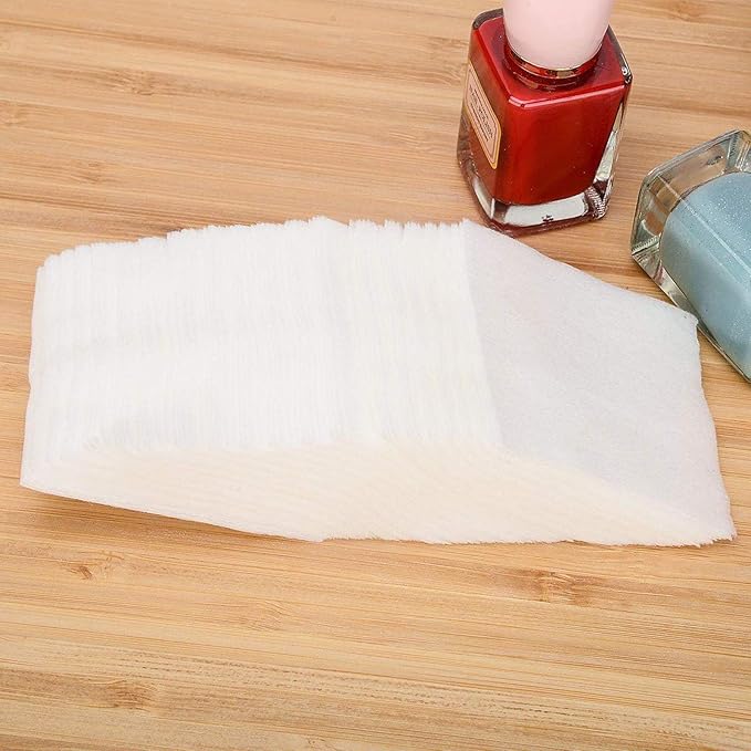 1000 PCS Thin Makeup Facial Cotton Pads, Square Facial Lips Eyes Makeup Remover Pads, Nails Polish Remover Cotton Pads, Non-Woven, Soft, Lint Free
