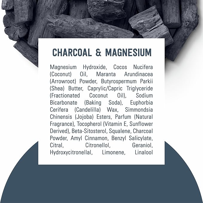 Schmidt's Aluminum-Free Vegan Deodorant Charcoal & Magnesium with 48 Hour Odor Protection, 2 Count for Women and Men, Natural Ingredients, Cruelty-Free, 2.65 oz, Pack of 2