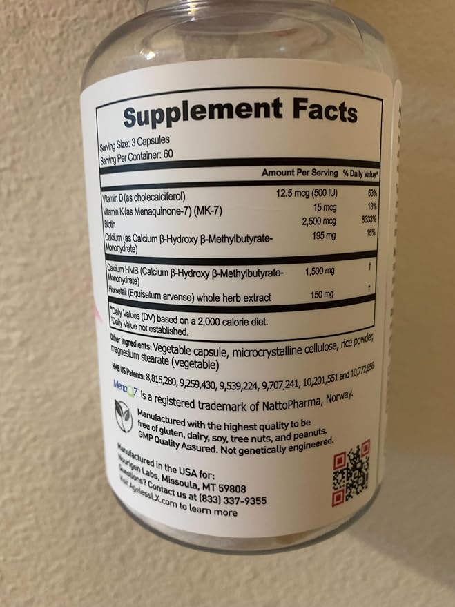 AgelessLX Supplement Capsule for Women with HMB Hydrasilk Eye Cream Bundle