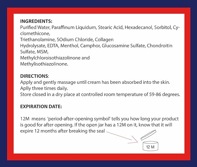 ALFLEXIL Glucosamine Plus Chondroitin Cream with MSM & Collagen, Supports Healthy Joints, Joint & Muscle Pain Relief, Improves Mobility, Fast Absorption, and Moisturizes Skin, 4 Oz. - 2 pack