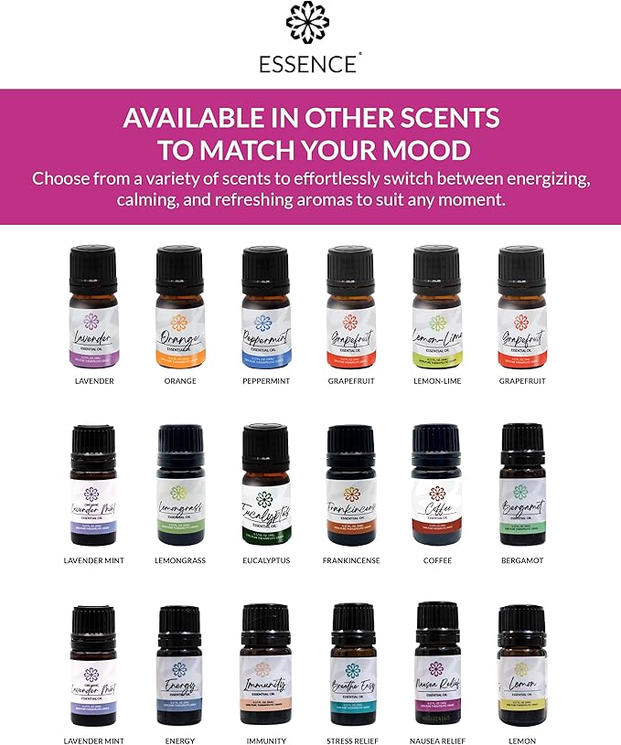 Essence Pearl Travel Case - Wearable Aromatherapy Kit with Nasal Diffuser Rings, Soaking Bay, and 5mL Essential Oil – Portable Wellness Gift Set for On-The-Go Self Care