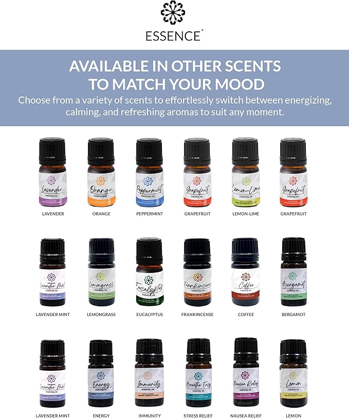 Essence Pearl Travel Case - Wearable Aromatherapy Kit with Nasal Diffuser Rings, Soaking Bay, and 5mL Essential Oil – Portable Wellness Gift Set for On?The?Go Self Care