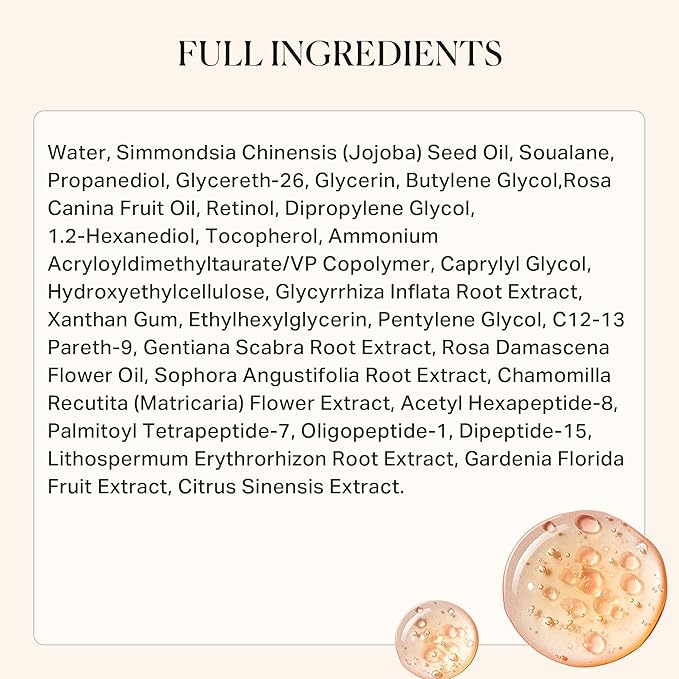 1% Retinol Face Oil with Firming, Smoothing & Glowing– Retinol Serum for Face, Lightweight Squalane Facial Oil for Fine Lines, Texture & Anti-Aging, Gentle for All Skin 1.01 fl oz