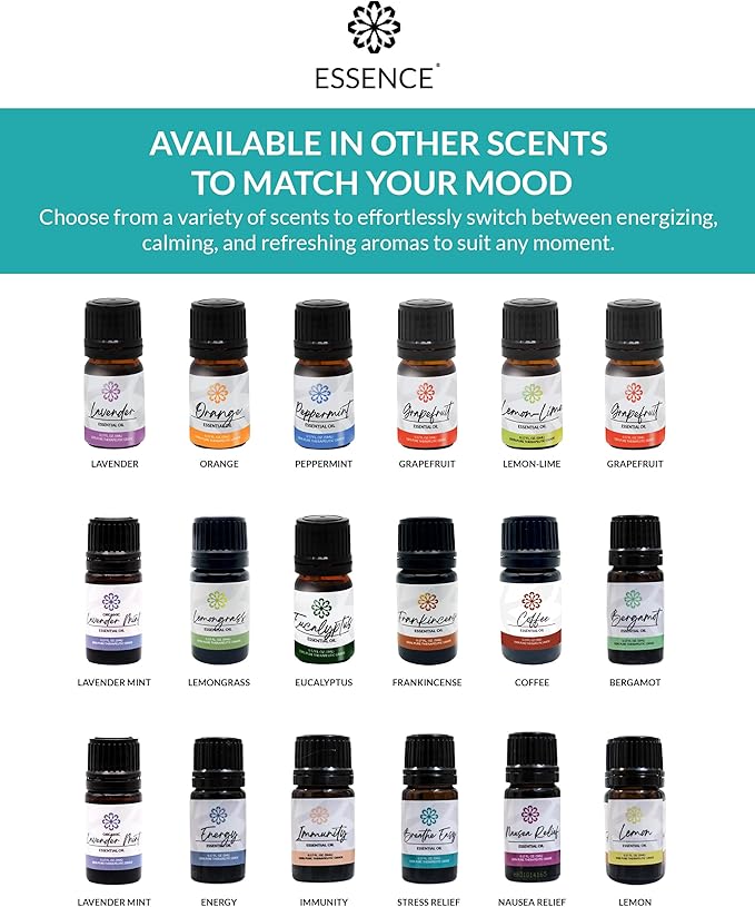 Essence Pearl Travel Case - Wearable Aromatherapy Kit with Nasal Diffuser Rings, Soaking Bay, and 5mL Essential Oil – Portable Wellness Gift Set for On‑The‑Go Self Care