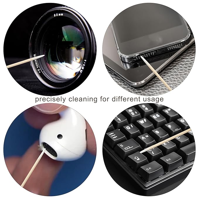 200 Count Pointed Cotton Swabs - 4-Inch Precision Cotton Tipped Applicators for Microblading, Nail Polish, Eyebrow and Eyeliner Application, Lint-Free for Cosmetic Touch-Ups and Skincare