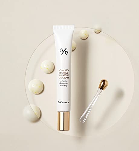 Dr.Ceuracle Royal Vita Propolis 33 Capsule Eye Cream with Applicator - Soothing, Hydrating Eye Serum Cream, Dark Circle Relief, Korean Skincare for Stocking Stuffers (20ml / 0.67 fl. oz.)