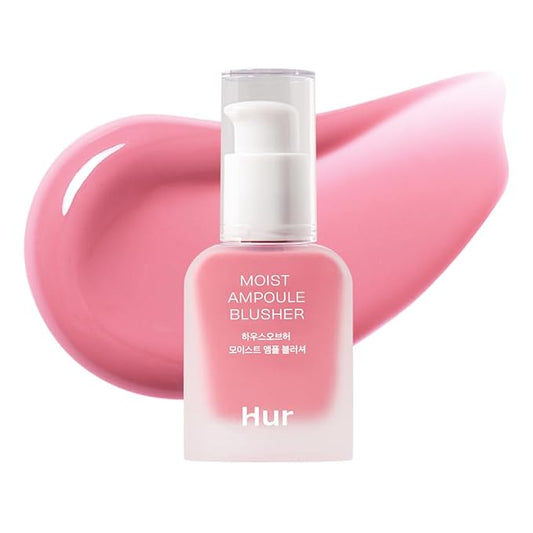 House of Hur Moist Ampoule Blusher with 50% Moisture Essence | Hydrating & Long-Lasting Blush | 0.68fl.oz (9 Shades) (Cherry Blossom)