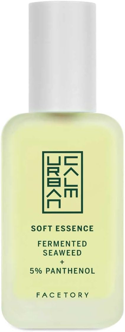Urban Calm Soft Essence Mini Travel Size - Hydrating Face Toner with 5% Panthenol, Fermented Seaweed, & CICA for Calming Redness - Moisturizing Skin Essence for All Skin Types - 30ml