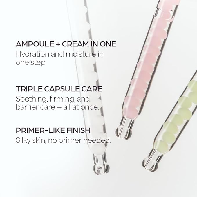 House of Hur 3X Capsule Hydro Booster Cream – 3-in-1 Hydrating Gel Cream + Primer – 8 Types Hyaluronic Acid, Hibiscus Collagen, Thyme + Green Tea – Non-Greasy – Korean Skincare – 1.69 fl oz (50 ml)