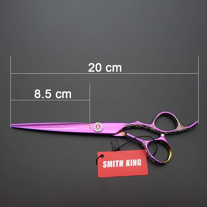 Professional Hair Cutting Scissors Set with Razor Comb Case,Hair cutting shears Hair Thinning shears with rose handle (7.0 inches)