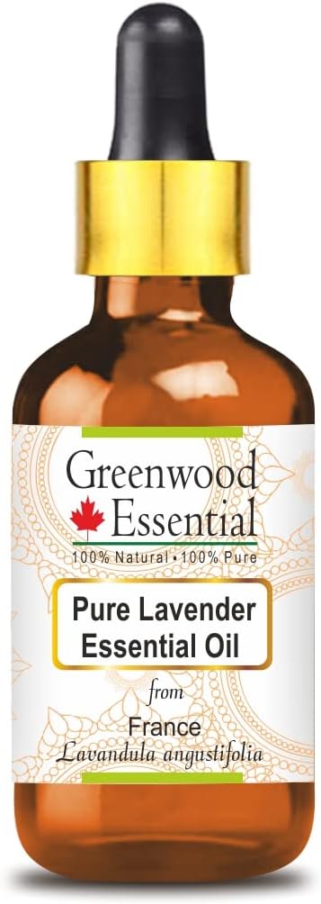 Greenwood Essential Pure Lavender Essential Oil (Made in France) (Lavandula angustifolia) with Glass Dropper Steam Distilled 120ml (4 oz)