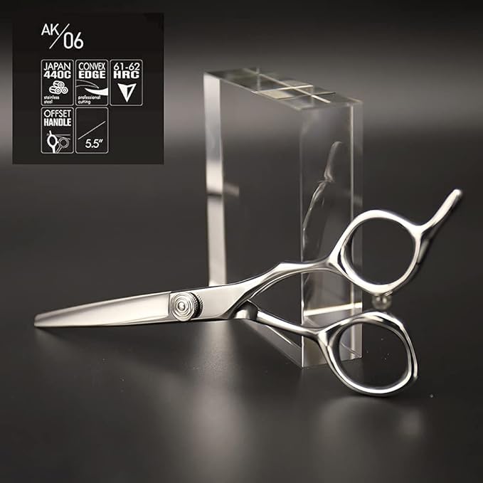AOLANDUO Professional Shears for Hair Cutting, VG10 Steel Scissors to Cut Hair Professional, Precision Barber & Hair Stylist Shears, Ergonomic, 1 Count, 5.5 Inch