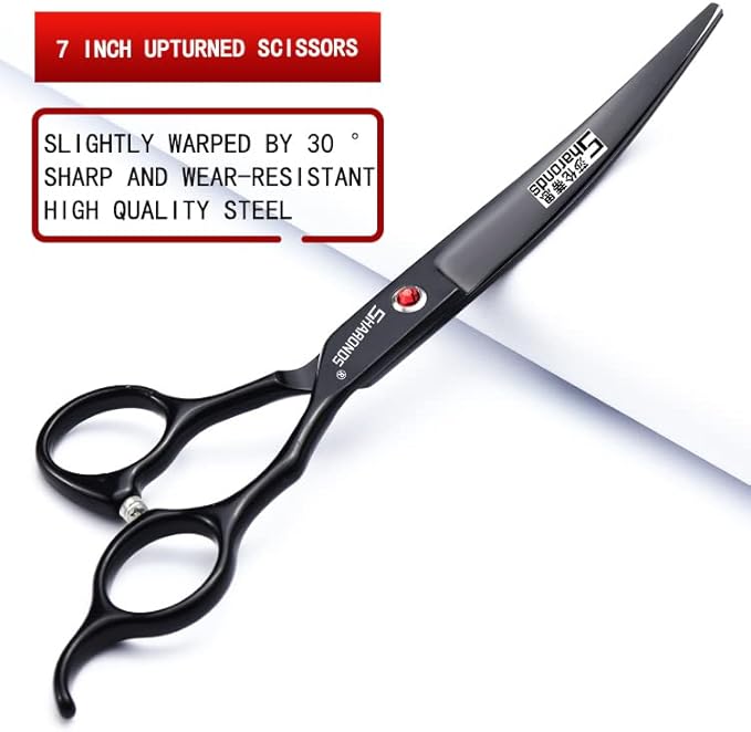 SHARONDS 7 Inch Stainless Steel Professional Barber Scissors Hair Thinning Scissors Hairdresser or Home Hairdresser Variant/Hybrid Scissors (7 inch-4pc)