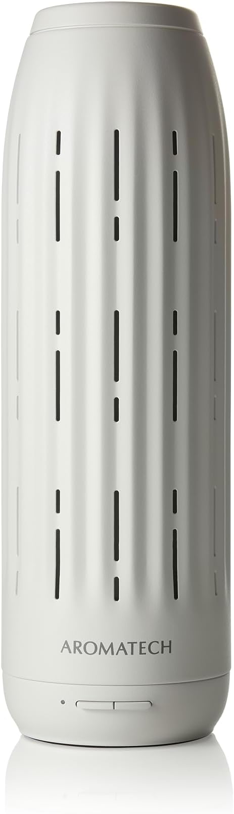 AromaTech Ambience Scent Diffuser for Essential Oil Blends & Fragrances – Waterless Scent Machine w/Bluetooth for Home, Bathroom Boutiques, Hotel, Spa – White Stone Acrylic