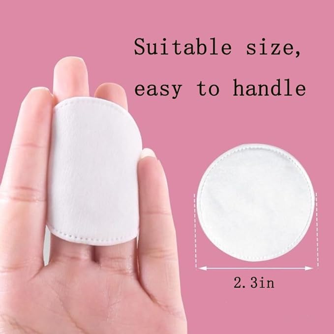 Organic Cotton Round (300 Count) Makeup Remover Cotton Pads, Hypoallergenic, Lint Free, 100% Cotton,for Makeup Removal, Nail Polish Removal and Facial Cleansing