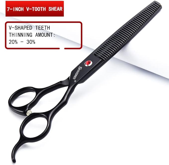 SHARONDS 7 Inch Stainless Steel Professional Barber Scissors Hair Thinning Scissors Hairdresser or Home Hairdresser Variant/Hybrid Scissors (7 inch-4pc)
