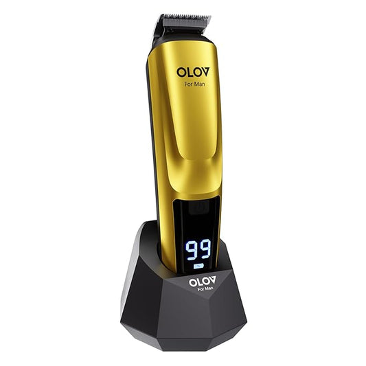 Beard Trimmer, 21 Piece Mens Grooming Kit and Hair Clipper, Cordless Rechargeable Electric Razor for Beard, Face, Nose, Hair Trimmer, Gold