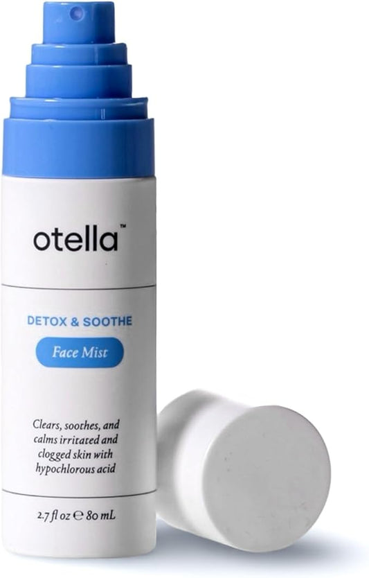 Detox & Soothe Face Mist with Hypochlorous Acid | Reduces Redness & Breakouts | pH Balance & Skin Cleansing for Active Lifestyles | TSA Approved, 2.7 oz | Clean Ingredients