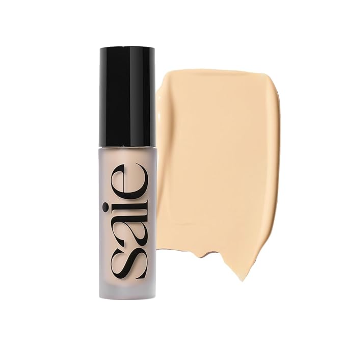Saie Slip Tint Radiant Cream Concealer & All-Over Face Makeup - Concealer for Dark Circles, Redness & Blemishes - Lightweight Makeup Made with Hydrating Hyaluronic Acid - Shade 4 (0.17 oz)