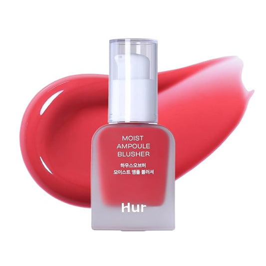 House of Hur Moist Ampoule Blusher with 50% Moisture Essence | Hydrating & Long-Lasting Blush | 0.68fl.oz (9 Shades) (Deep Plum)