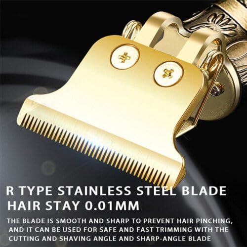 Professional Hair Clippers for Men Cordless, T-Blade & Copper Motor, Rechargeable Beard Trimmer with 3 Guards for Barber-Level Haircut & Trimming