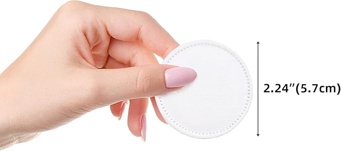 MSQ Cotton Rounds (500 Count), Makeup Remover Pads, Hypoallergenic, Face Cotton Pads, Facial Cleansing Round Cotton Pads, Lint-Free
