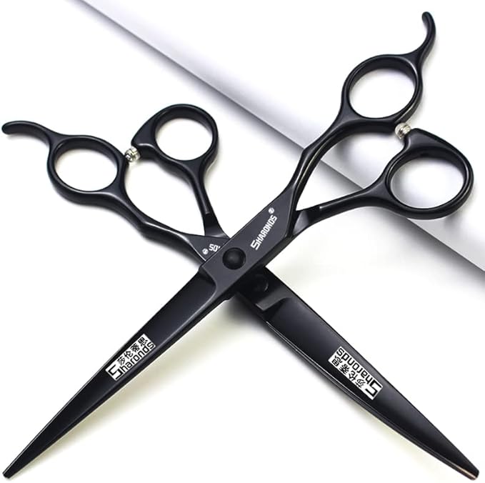 SHARONDS 7 Inch Stainless Steel Professional Barber Scissors Hair Thinning Scissors Hairdresser or Home Hairdresser Variant/Hybrid Scissors (7 inch-3pc)
