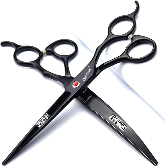 SHARONDS 7 Inch Stainless Steel Professional Barber Scissors Hair Thinning Scissors Hairdresser or Home Hairdresser Variant/Hybrid Scissors (7 inch-4pc)