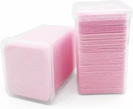 200PCS Disposable Lint-Free Cotton Pads for Nail Polish, Eyelash Glue Remover, Cleaning Manicure Tools, 48x48mm